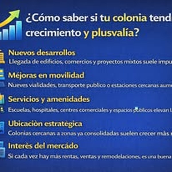 Cómo saber si tu colonia tendrá plusvalía